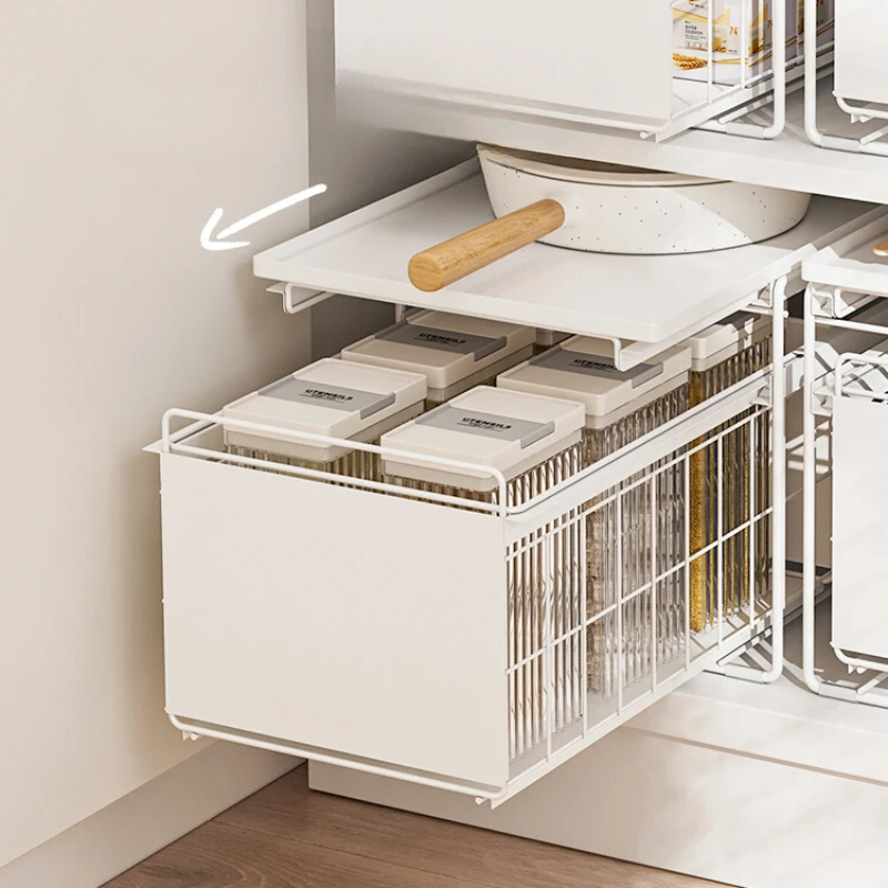 

Seasoning Jar Storage Rack Modern Minimalist Home Organizer High-Capacity Cabinet Storage for Kitchen Spices Condiment Shelf