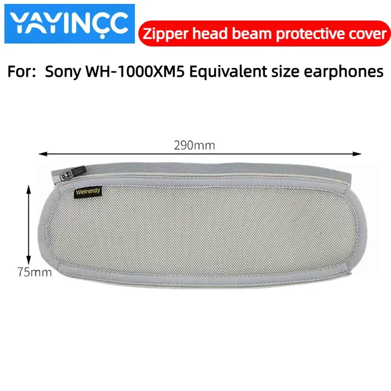 YAYINCC: funda protectora de alta calidad para la diadema de los auriculares Sony WH-1000XM5, con cremallera y tejido de punto.