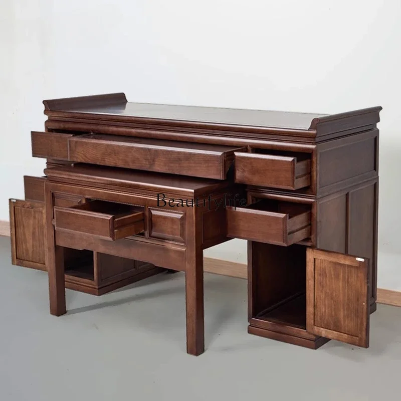 yj58 Offering table Solid wood Chinese Buddha table Offering table Zhongtang incense temple Gongtai