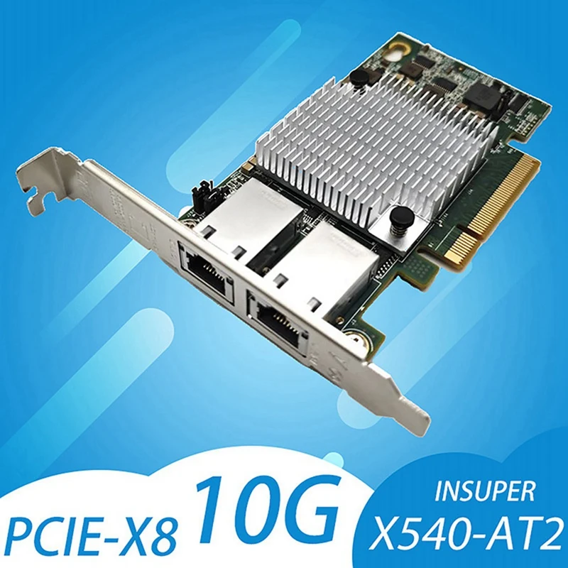 10G Double Port Ethernet Network Card X540-T2 PCIE-X8 X16 Nework Extend Adapter Support For Synology NAS