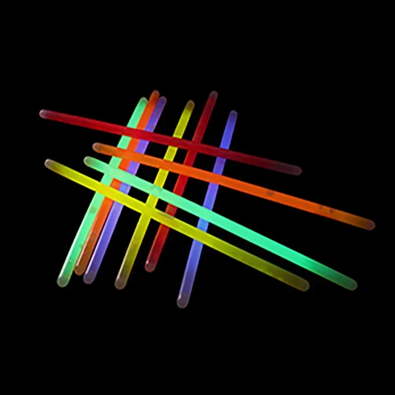 50/100pcs Light Glow Stick Party Supply Necklace Bracelets Wedding Bar Light Stick for Festive Concert Party Logo Printing image 6