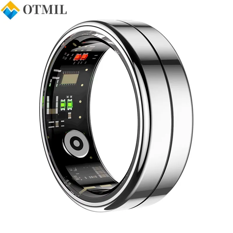 

R04 Smart Ring for Men Women 20+ Sport Mode Pedometer, Heart Rate, SpO2, Sleep,5Atm Waterproof Fitness Activity Tracking Ring