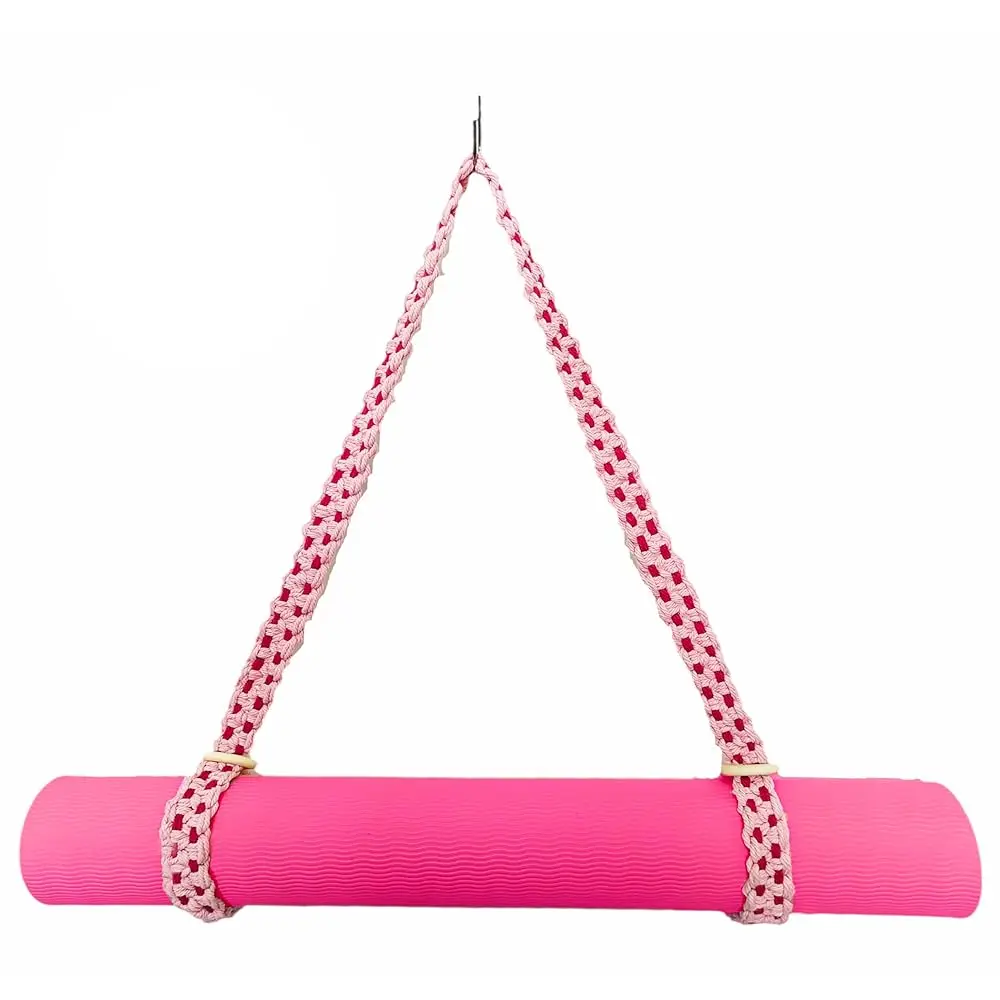 

Ремень для переноски коврика для йоги из макраме [коврик НЕ входит в комплект], многофункциональный ремень/держатель ручной работы для вашего коврика для йоги, коврика для упражнений