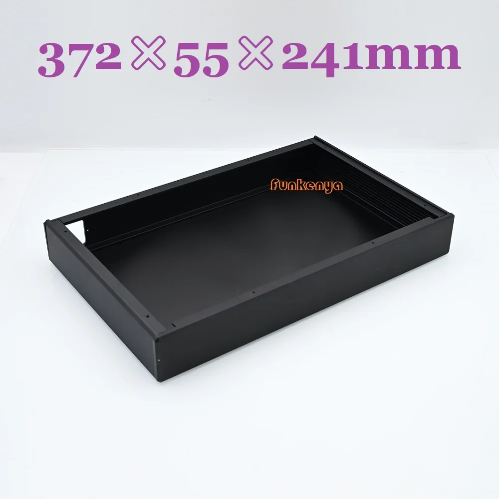 

370x55x241mm HiFi Aluminum Chassis Power Amplifier Supply Case Preamp Housing Headphone Case DAC Decoder PSU DIY Drill Enclosure