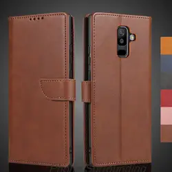 A6 2018 Case Wallet Flip Cover Leather Case for Samsung Galaxy A6 + 2018 Pu Leather Phone Bags protective Holster Fundas Coque