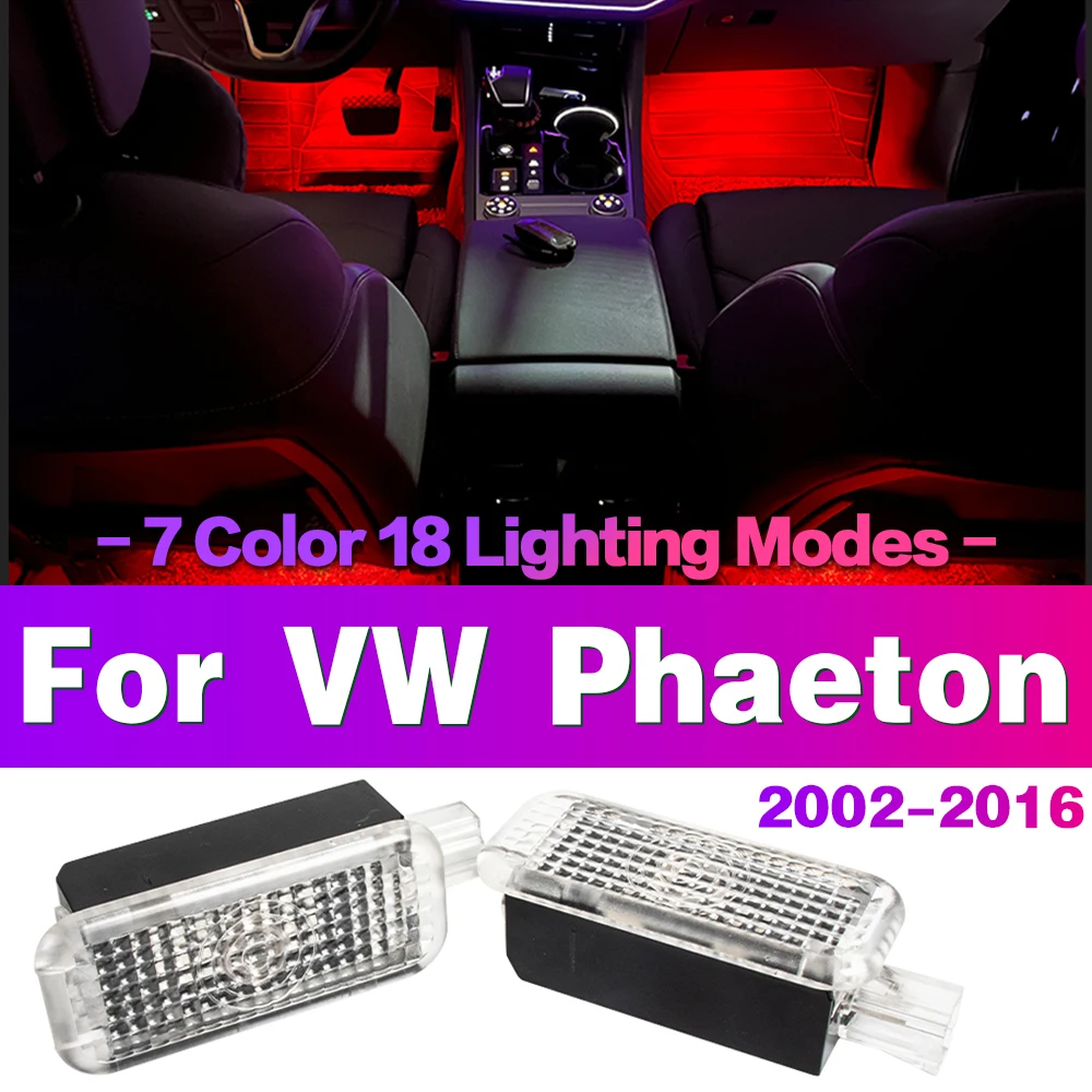 LED Car Footwell Light Bulb Interior Atmosphere Lamp Decorative Accessories For VW Phaeton 2002 - 2016 2015 2014 2013 2012 2011