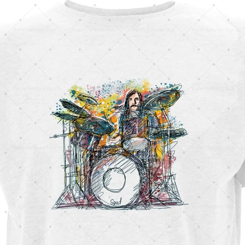 

2026 men T-Shirt Hoodie John Coghlan – Status Quo – Colour Rock Hand Drawn Comic style Unisex S-6XL Plus Size Friendly