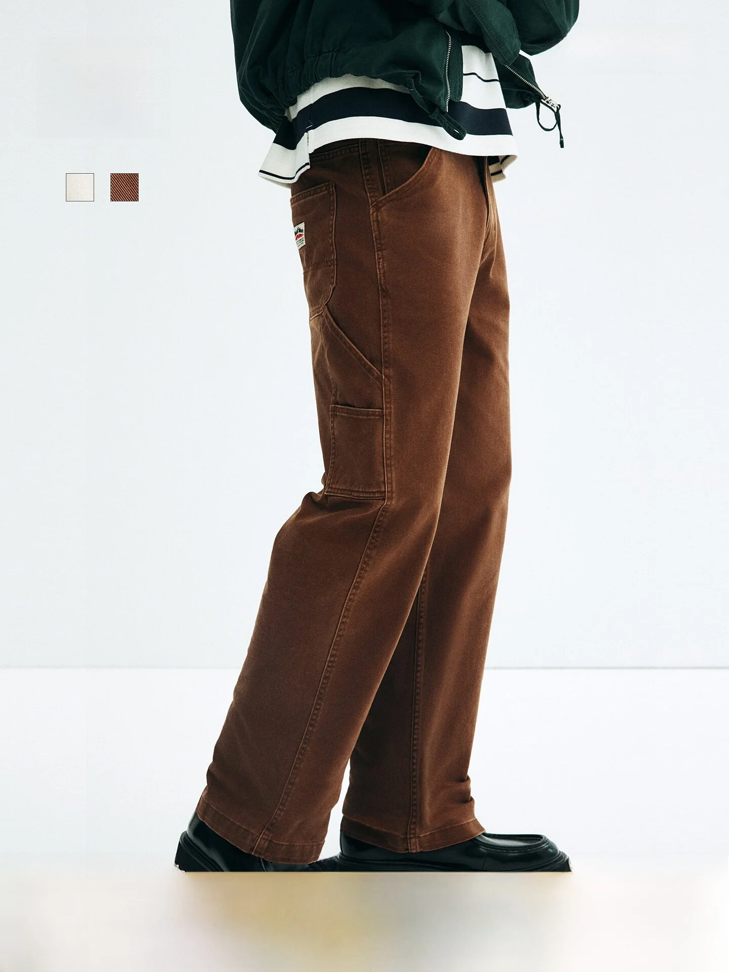 

Мужские повседневные брюки H&M прямого кроя для работы, зимняя коллекция, удобные хлопковые, со средней посадкой, для повседневной носки, стильные