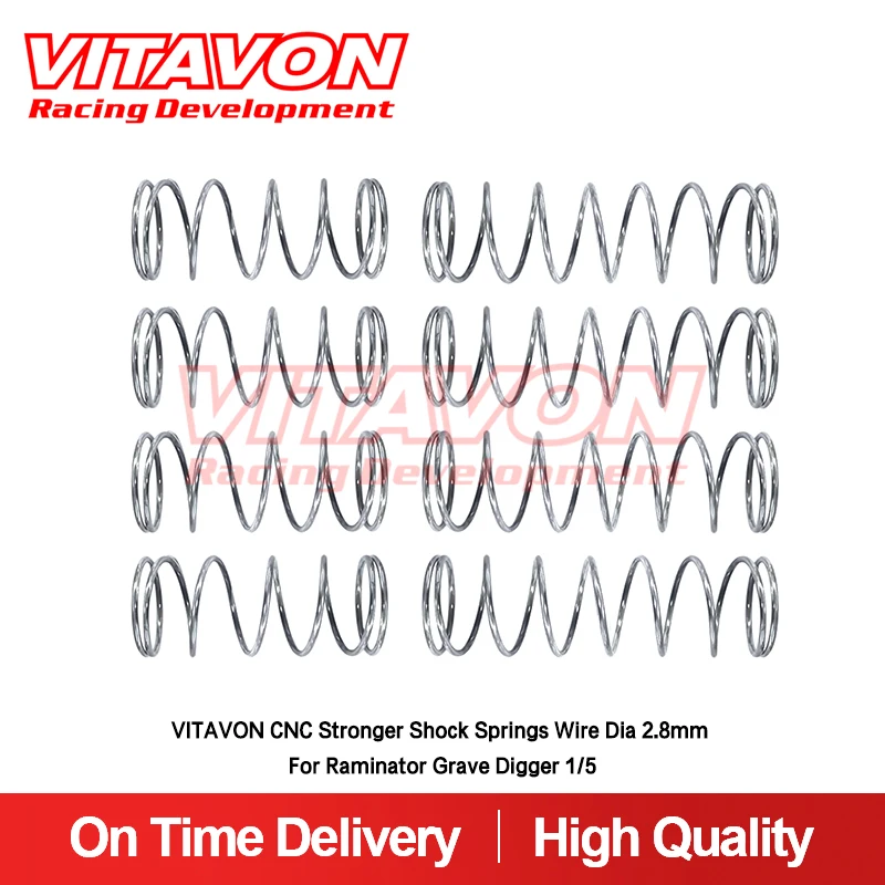 

VITAVON CNC Stronger Shock Springs Wire Dia 2.8mm For Raminator Grave Digger 1/5