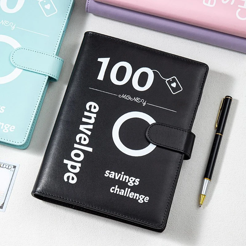 Budget Binder 100 risparmio challenge Book con buste Budget saving Book,Budget Book Binder per Budgeting Planner