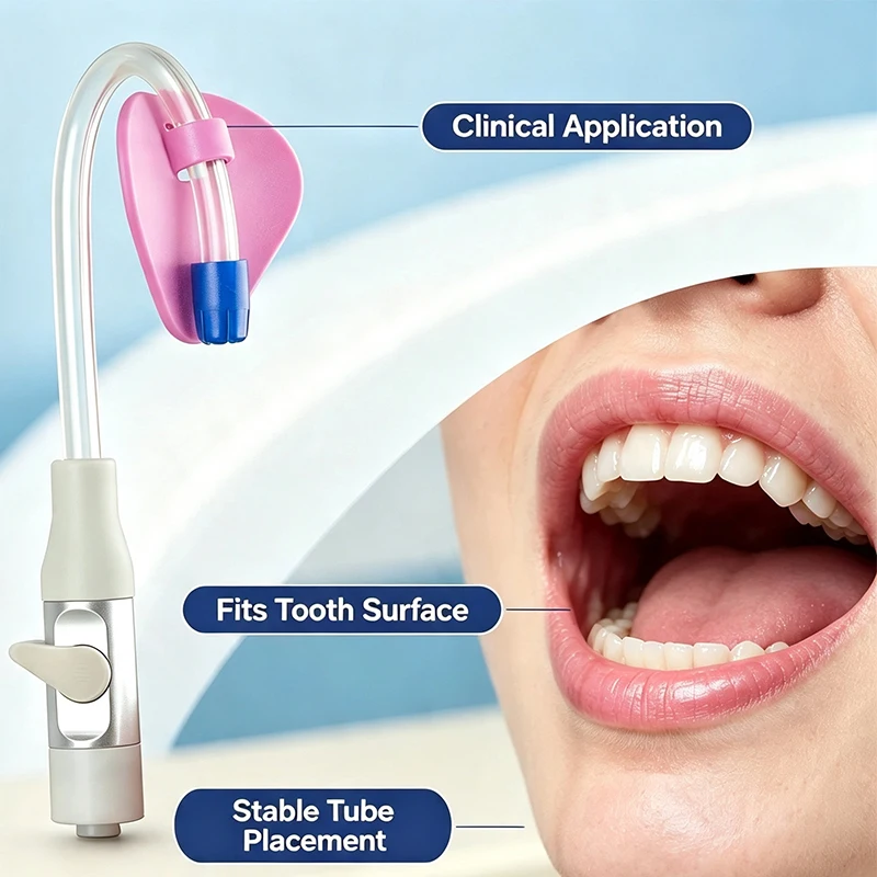 1 Stück/10 Stück/50 Stück Autoklavierbarer Dentaler Absaugschlauchhalter, Mundpflege-Werkzeug, Speichelablass, HVE-Schlauch-Lokalisator – Detail 6