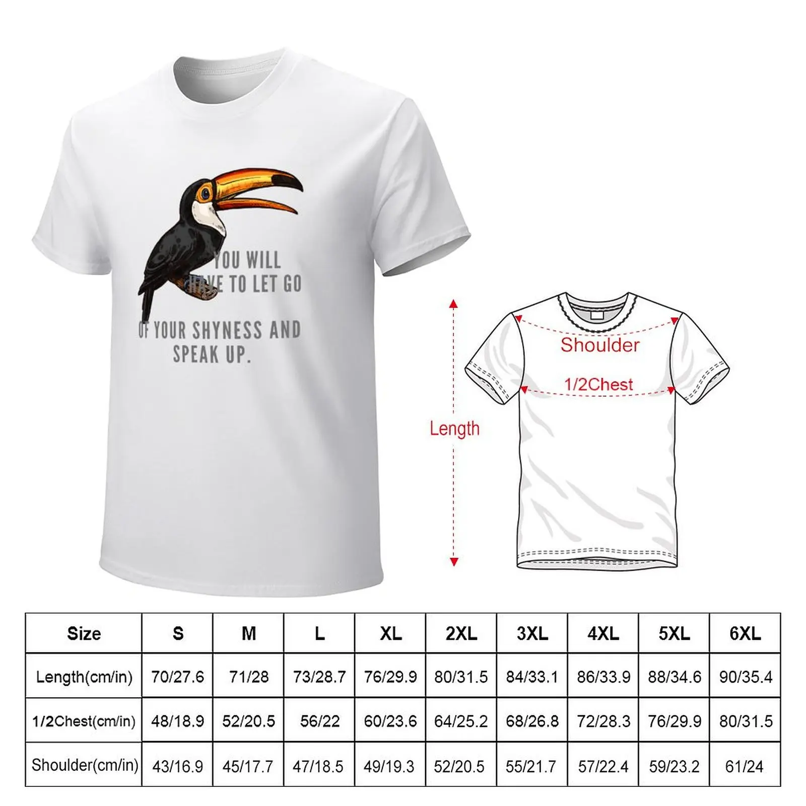 the toco Toucan, spirit animals T-shirt blacks anime clothes cute clothes T-shirts for men cotton