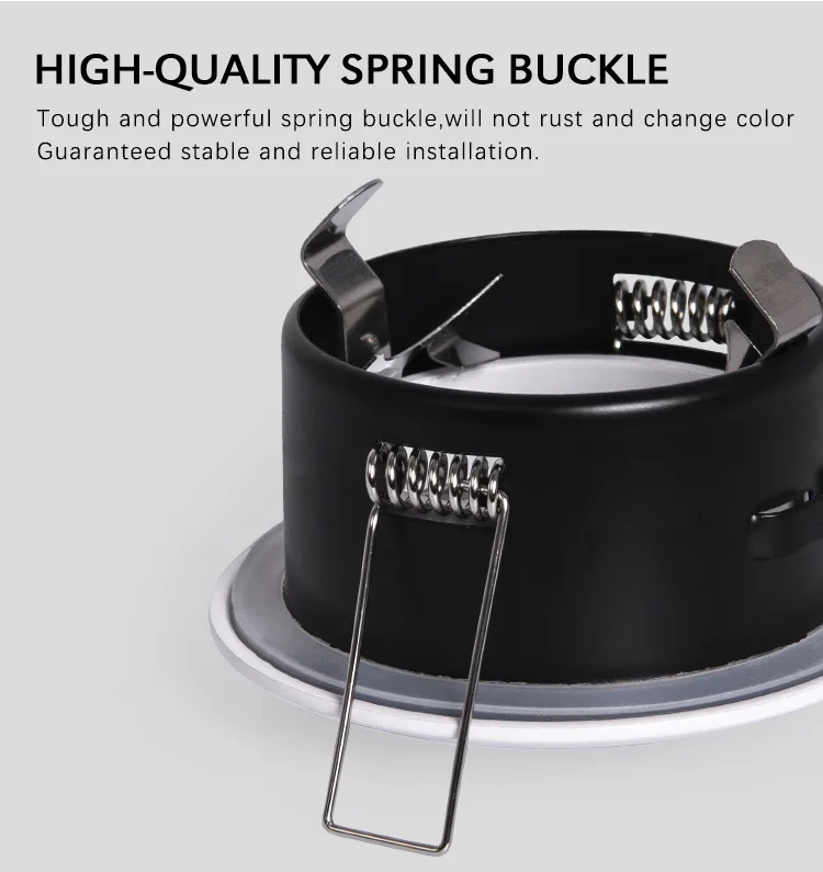 JOYINLED LED-Einbauleuchte IP65 Wasserdicht Einbaustrahler GU10/MR16 Deckenlampe Rahmen Deckenlampenhalter für Zuhause Büro Geschäft – Detail 7
