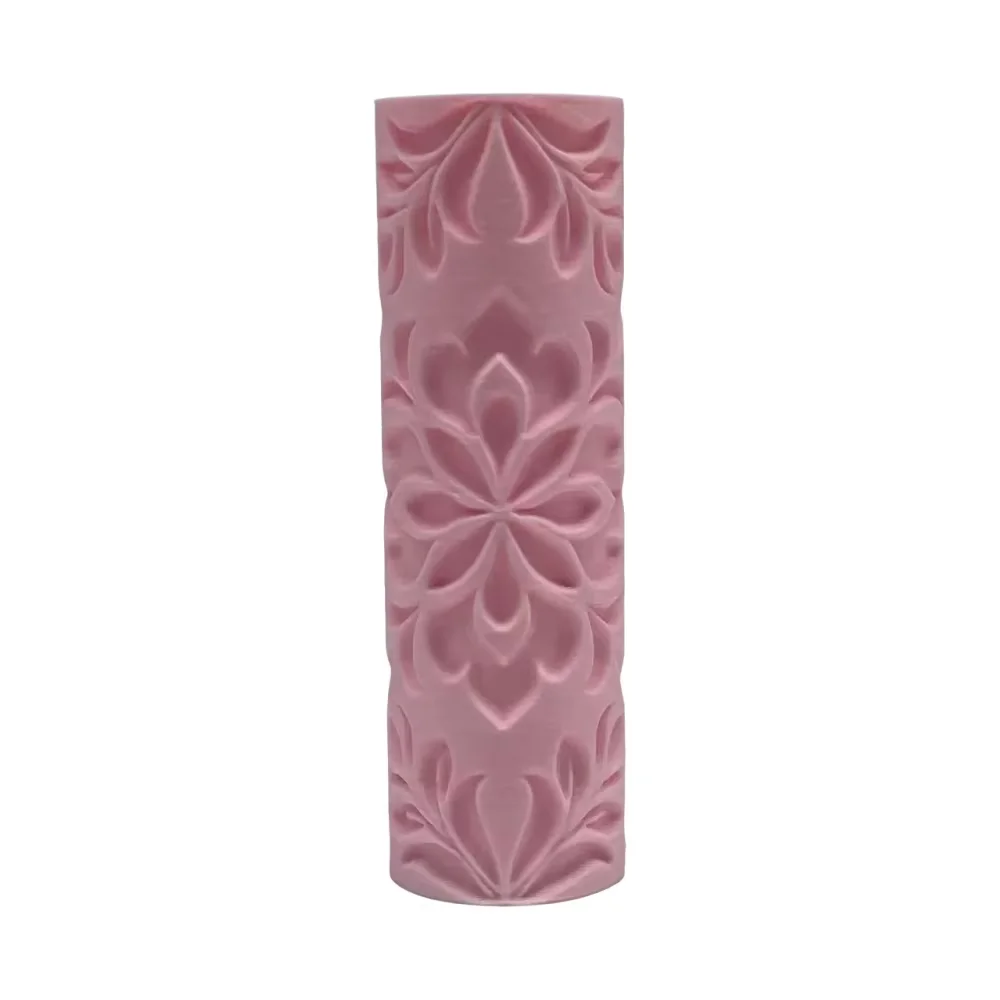 DIY Ton-Texturroller mit Damastmuster für Polymer-Fondant PLA – Langlebige 3D-Motive mit klassischen Blumen- und geometrischen Motiven – Detail 7