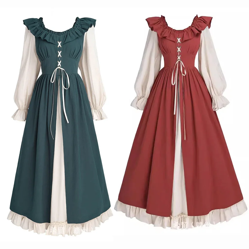 19th Century Renaissance Women's Vintage Shirt Dress Irish Fairy Dress Women Halloween Costume Christmas Costume