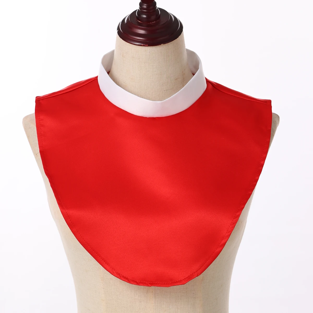 Collare da prete Cosplay Accessori per costumi da collo con colletto bianco retrò medievale