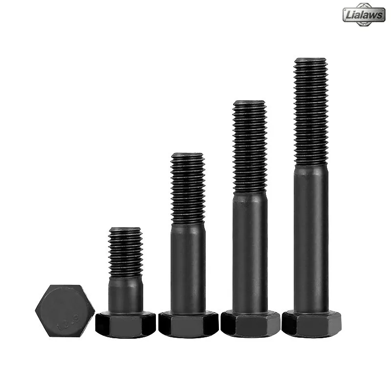 Grade 12.9 High-Strength Black Half Thread External Hexagon Head Screw Bolt M6 M8 M10 M12 M14 M16 Outside Hex Extension Bolt