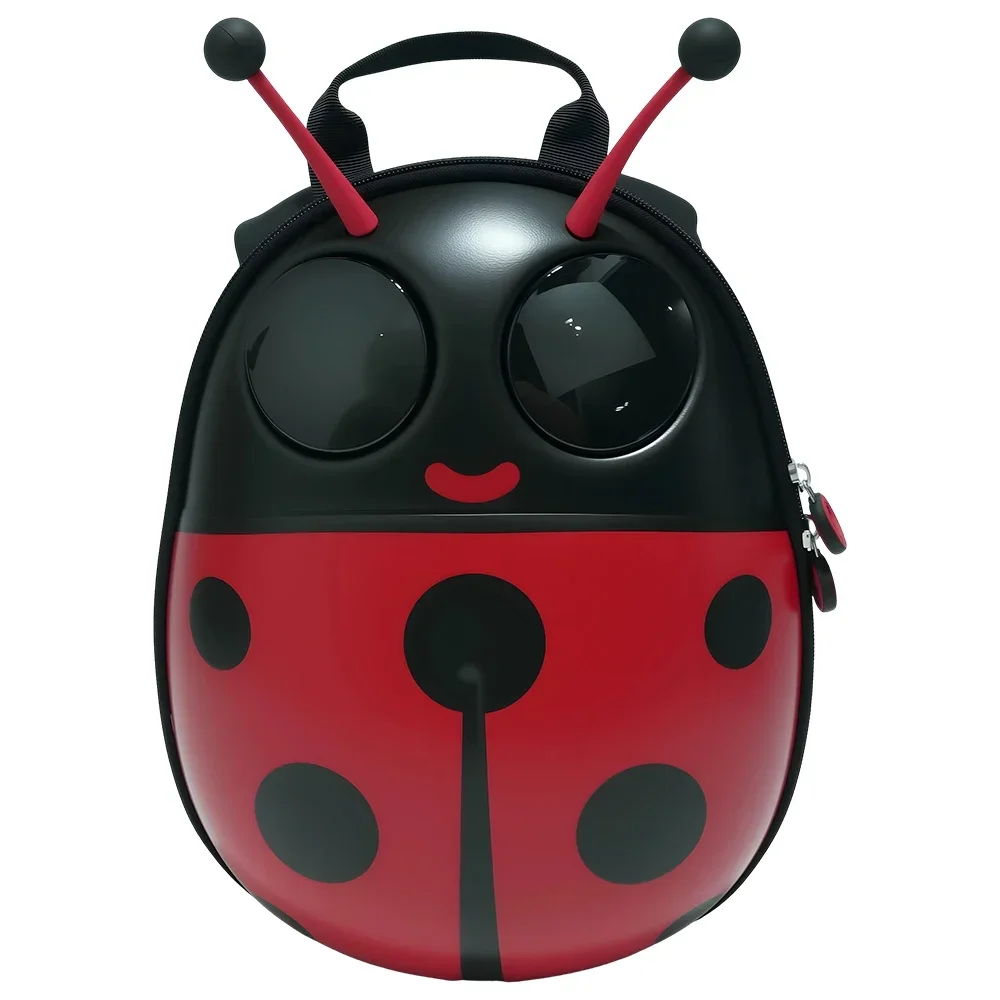 Ladybug Backpack with Bluetooth Controlled LED Eye Display, Customizable DIY Pattern, Waterproof Hard Shell