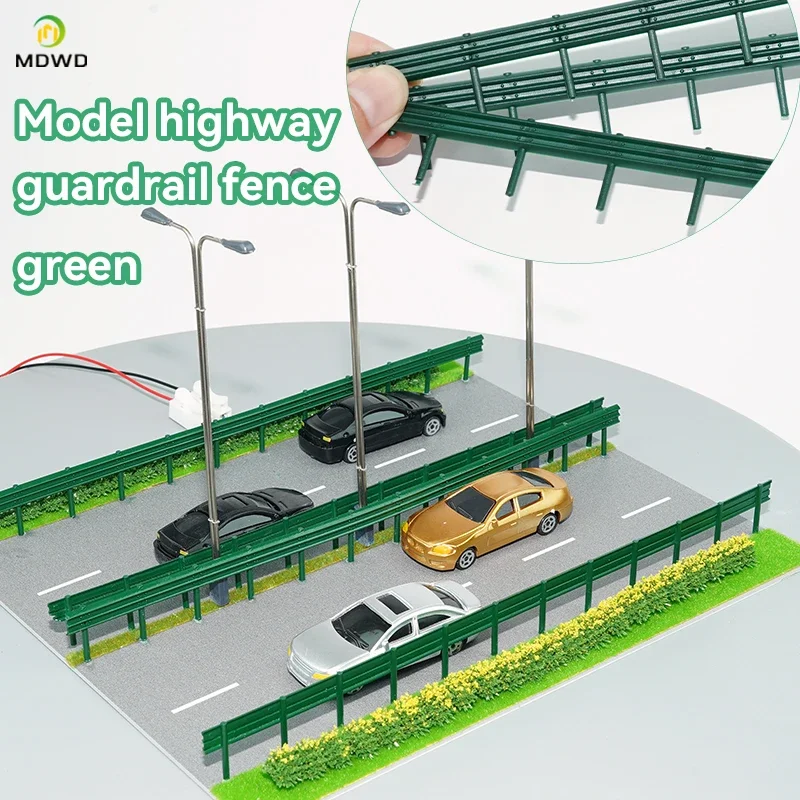Ho simulação miniatura modelo de guarda-corpo rodoviário 1:87abs cerca brinquedos para diy modelo fazendo/layout de construção de arquitetura para diorama