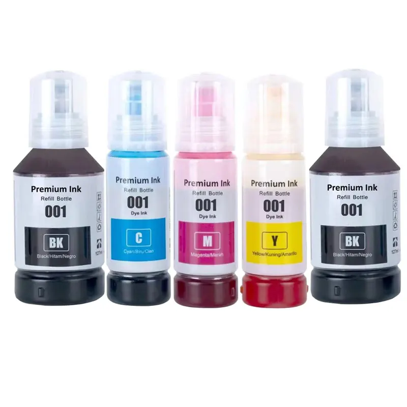 1Set 001 Premium Refill Ink for Epson 001 Ecotank L4150 L4156 L4160 L4260 L4266 L6160 L6170 L6190 Printer