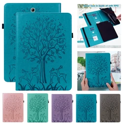 Tablet Funda for Samsung Galaxy Tab A 9.7 SM-T550 T555 Case Cute Deer Wallet Smart Cover for Coque Galaxy Tab A SM T550 Case