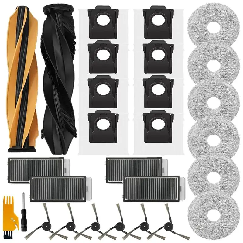 

Комплект сменных аксессуаров для робота-пылесоса Dreame X50 Ultra – основная и боковые щетки, HEPA-фильтры, салфетки для влажной уборки, мешки для сбора пыли