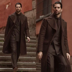 Winter Men's Tweed Herring Bone Coat Double Double Peaky Lepal WindBreaker Classic OverCoat Party Prom Formal Blazer Customized