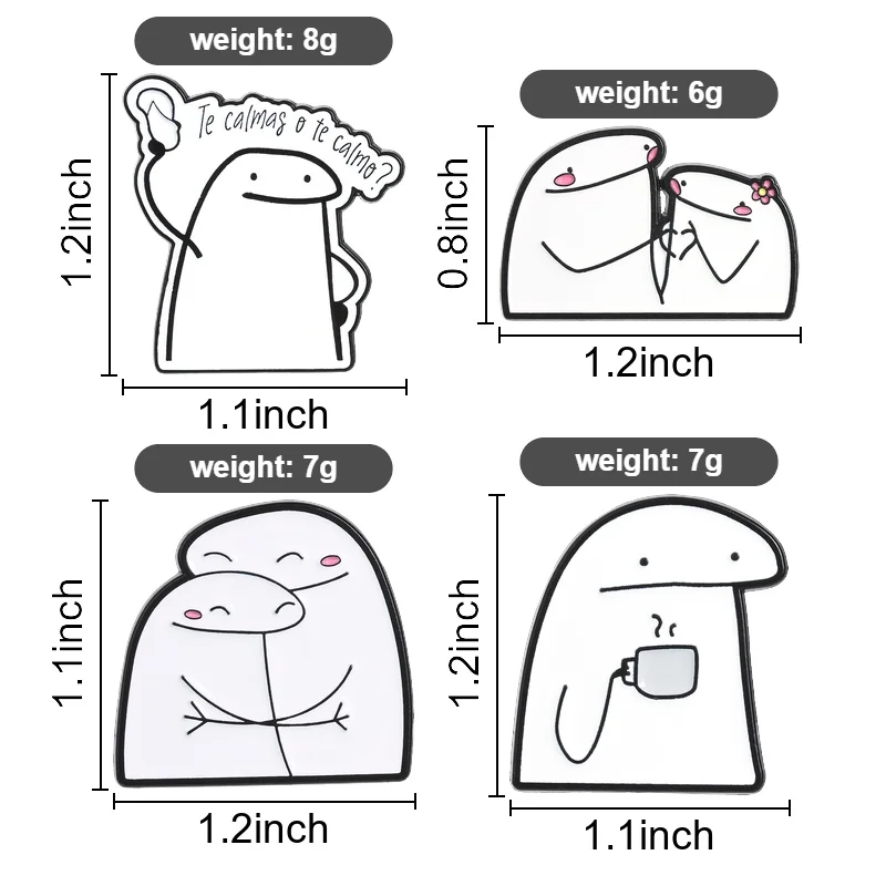 2-5 Stück/Set Corgi Katze Regenbogen Emaille-Pins Schnecken-Siegel Wortspiel Broschen Humor Reversnadel Motten-Florke-Memes Schmuck für Freunde – Detail 4