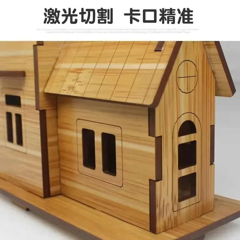 Houten puzzelmodel, 3D-model v - Model Kit House recensie en prijs