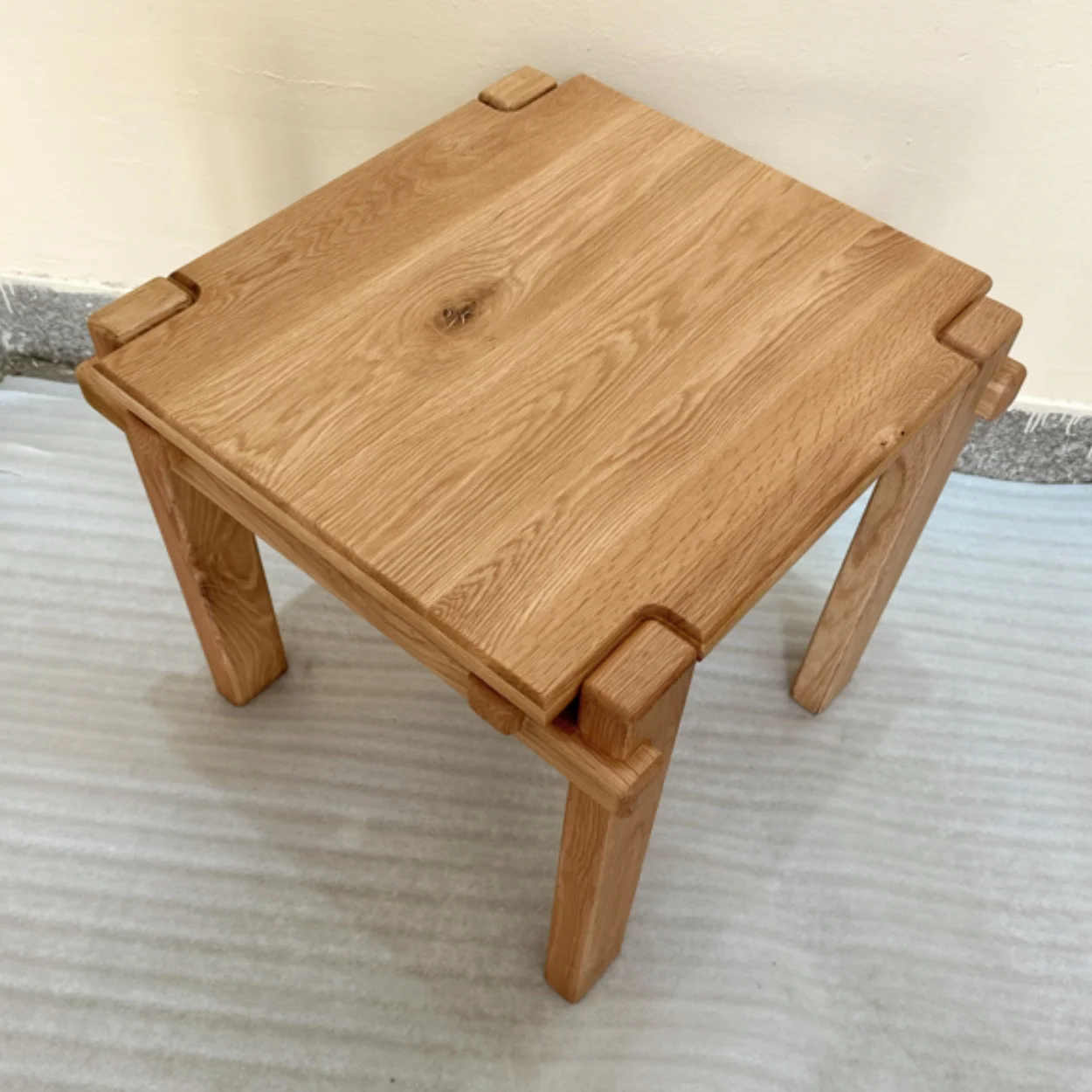 # Vintage Four Hands Wood Square Restaurant Table Wooden Side Tables