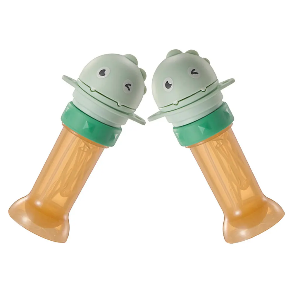 

2Pcs Small Dinosaur Straw Lid Spill Proof Kids Water Bottle Cap Anti Choking Convenient Bottle Cap Reusable Straw Lid for Travel