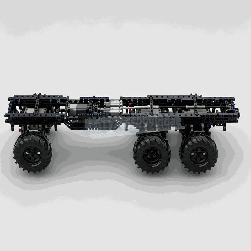 1218Pcs Ultimate 6x6 Off Road Truck Chassis Building Blocks Vehicle Model Diy Assembly Creative Educational Collection Gift Toy