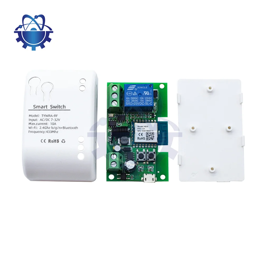 Imagem -05 - Smart Switch 12v 24v 732v ac dc Wifi Relay Timer Módulo Interruptor de Luz Inteligente Voice App Control Timer Compatível para sem Fio