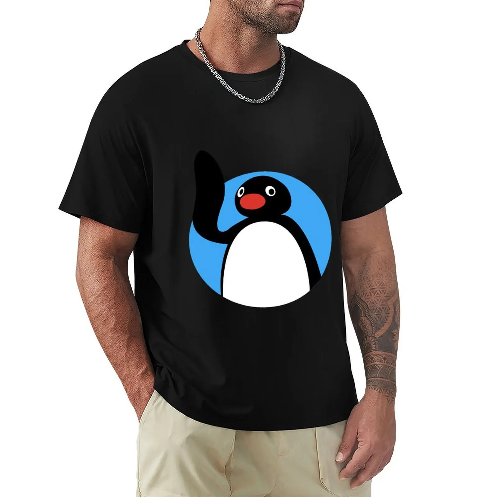 مرحبا البطريق تي شيرت الملابس الجمالية خمر تي شيرت kawaii الملابس تي شيرت للرجال