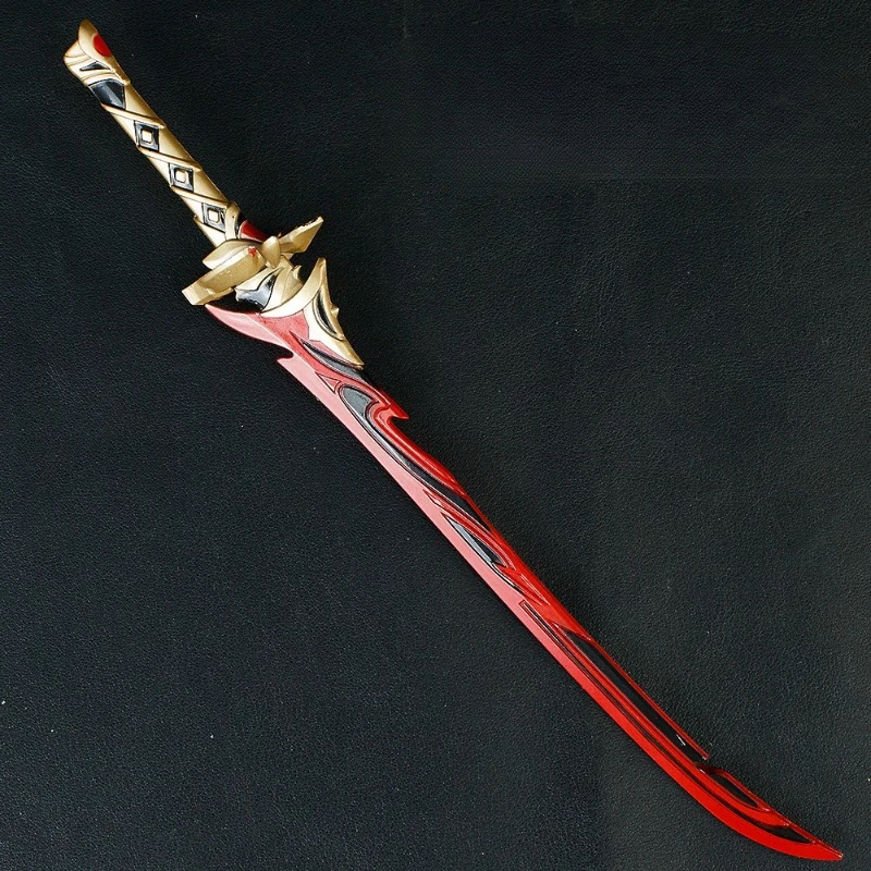 22Cm Genshins Game Perifere Wapen Model Kooi Vissen Fles Een Hart Legering Ornament Speelgoed Ongesneden Zwaard Collectie Desktop Geschenken