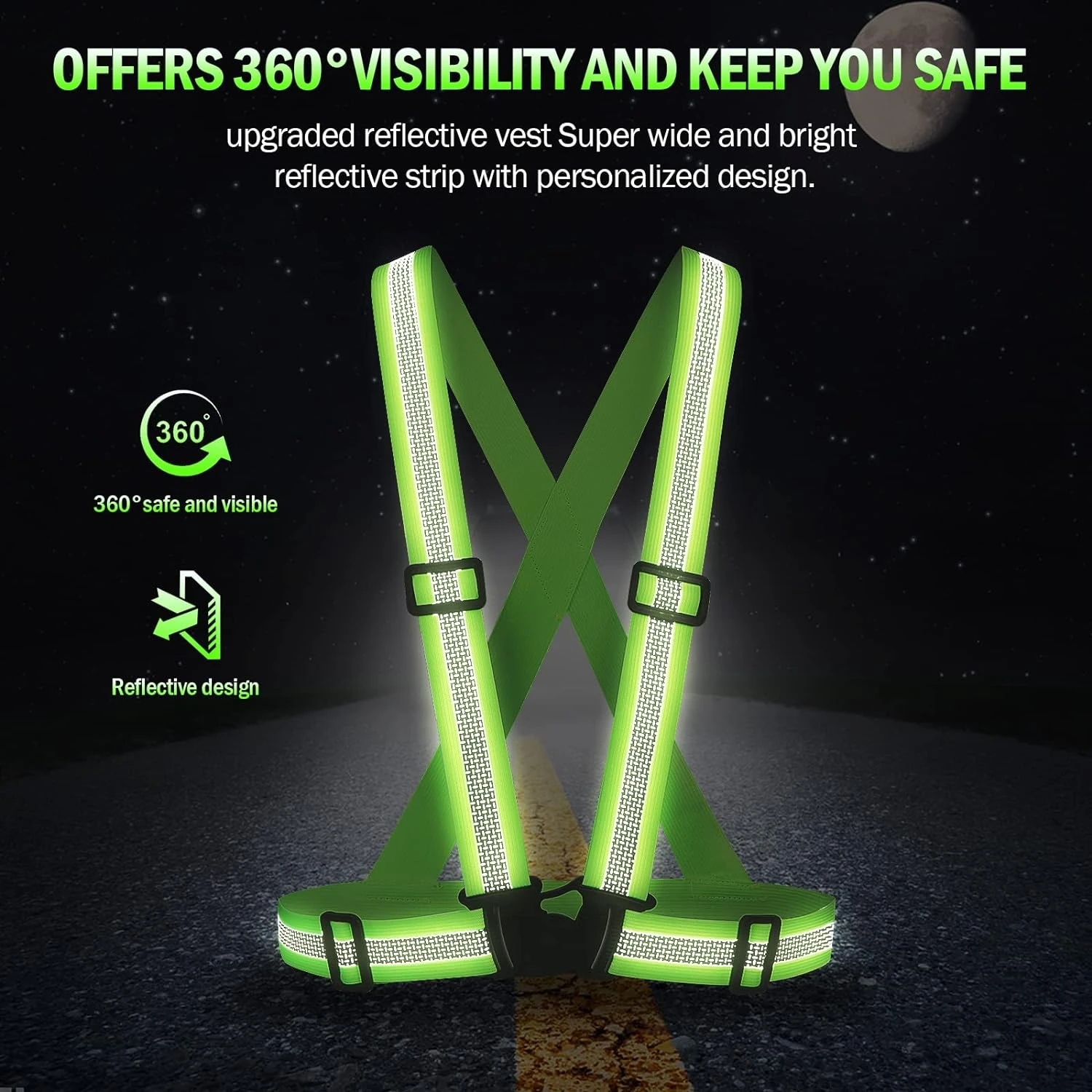 Lightweight Enhanced High Visibility Safety Vest for Maximum Safety in Low Light Conditions. Enhanced Design for Improved Visibi