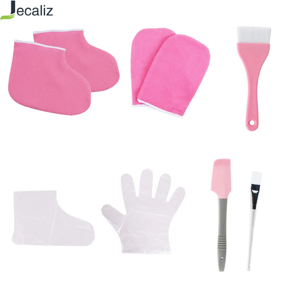 

Jecaliz Nail Paraffin Wax Hands Feet Mitts Infrared Therapy SPA Machine Cotton Glove Skin Care Heat Wax Mitten Nail Art Tools