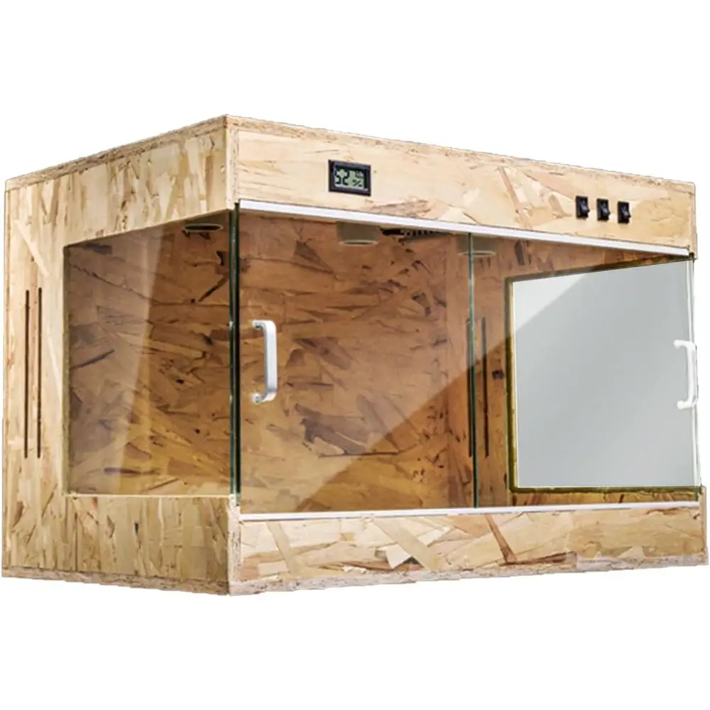 

Коричневый вентилируемый террариум 60x40x40 см для разведения рептилий: хамелеонов, ящериц, змей и черепах