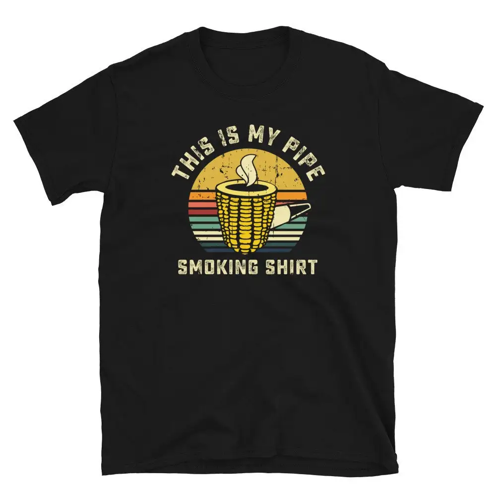 Corncob Tobacco Pipe Smoker T Shirt Corn Cob Smoking for Smokers Collector Tobacconist Father's Day Unique