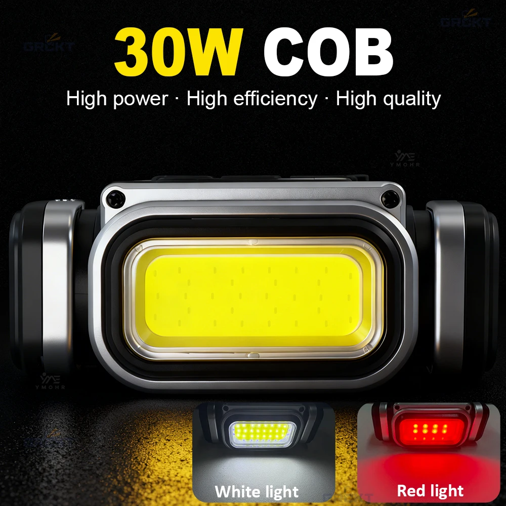 1000LM Super Bright Headlamp Motion Sensor Headlight 18650 EDC Head Led Lights Rechargeable Torch Red Light for Running Fishing