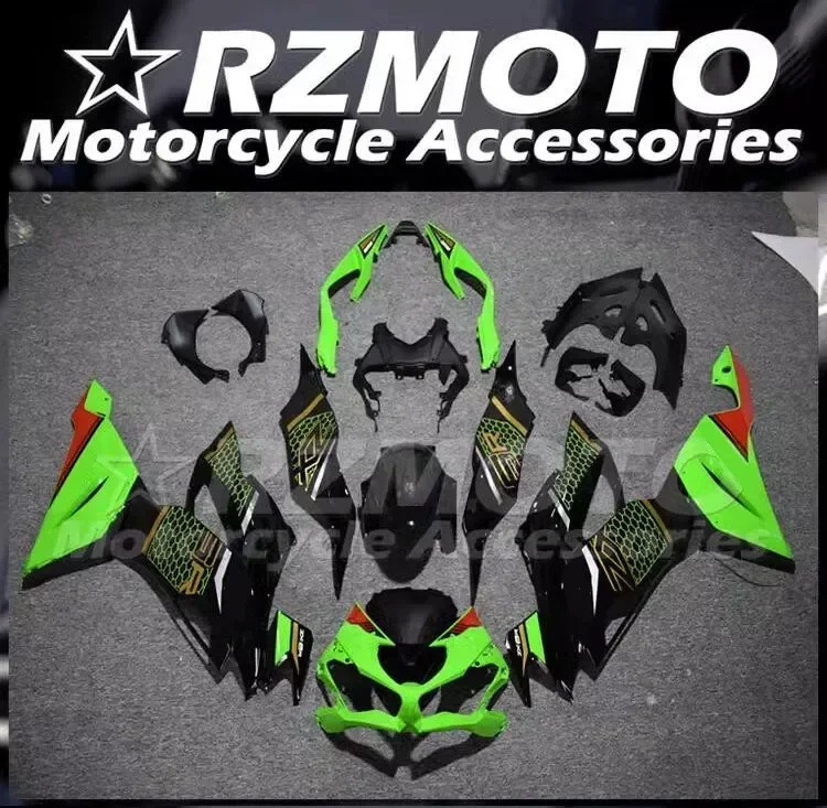 4Gifts New ABS Fairings Kit Fit For Kawasaki ZX-6R ZX6R 2019 2020 2021 2022 2023 636 19 20 21 22 23 Bodywork Set Green