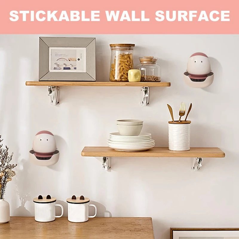 MAKE-비누 디스펜서가있는 식기 세척 브러시 귀여운 냄비 브러시 주방 브러시 식기 세척 냄비 팬 싱크 청소 비누 브러시