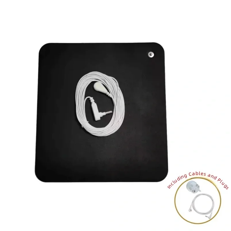 Alfombrilla de ratón con conexión a tierra conductora de 27x33cm, alfombrilla antiestática con Cable de 4,5 m, reduce la inflamación y mejora el enfoque para uso en oficina/hogar