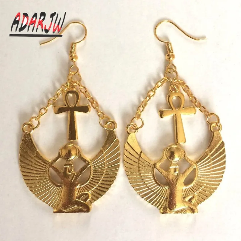 2019 Goddess Isis Ancient Egyptian Earrings Fashion gift for girlfriend Druzzil Ro Egyptian Goddess women Retro pendant classica