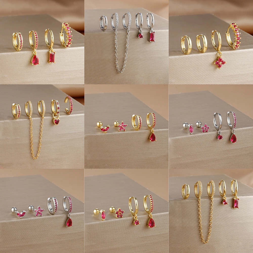 ¿Por qué elegir las pendientes de cadena de oro de 14K con zirconio rojo de AliExpress?