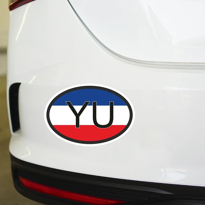 33423# Yugoslavia YU Flag Sticker EX-YU Waterproof Vinyl Decal for Car Bike Motorcycle Truck Pegatinas Para Coche