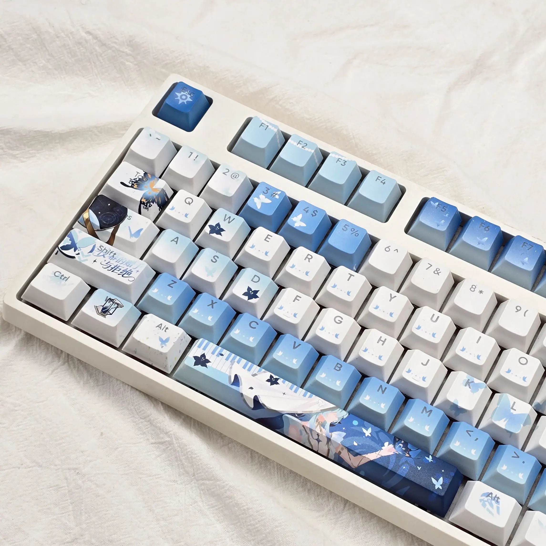 

MAIMOOO The Shorekeeper Keycap Cherry MOA Profile PBT Custom Wuthering Waves Anime Game Keycaps for Mechanical Keyboard