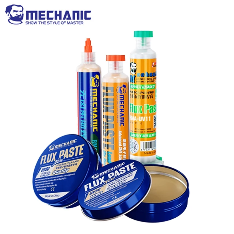 MECHANIC LEAD-Free Solder Paste UV10/UV11/UV35/UV50/UV80 No-Clean Welding Fluxes for Mobile Phone PCB Chip BGA Repair Tools