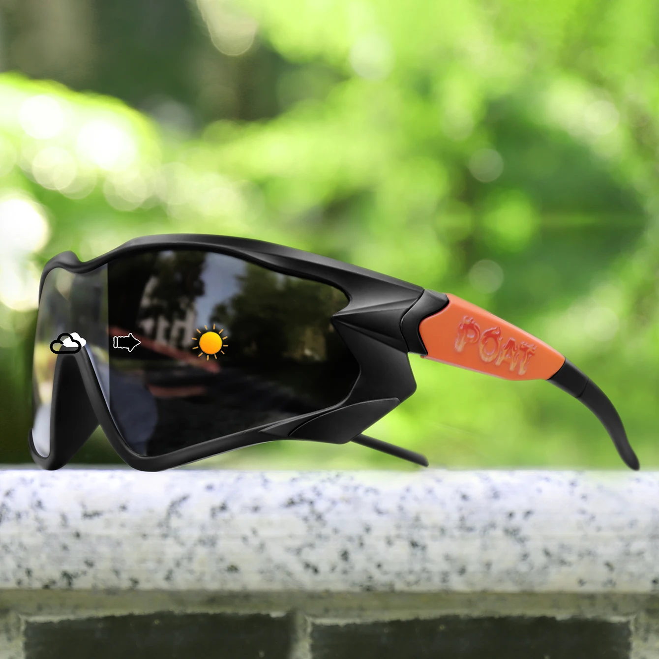 Männer Frauen Photochrome Motorrad Brille Outdoor Sport Großen Rahmen Winddicht Radfahren Laufen Wandern Brille – Detail 13