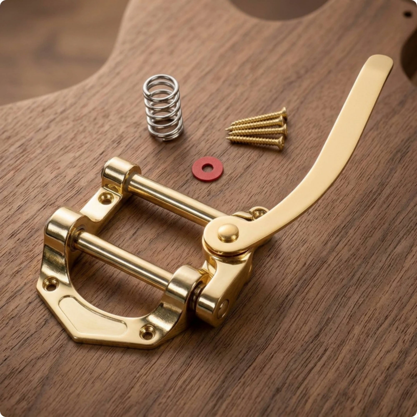 Tremolo Bridge Electric Guitar Bridge with Tremolo Arm Whammy Bar Sturdy Pitch Modulation Arm Easy to Install for Guitarists